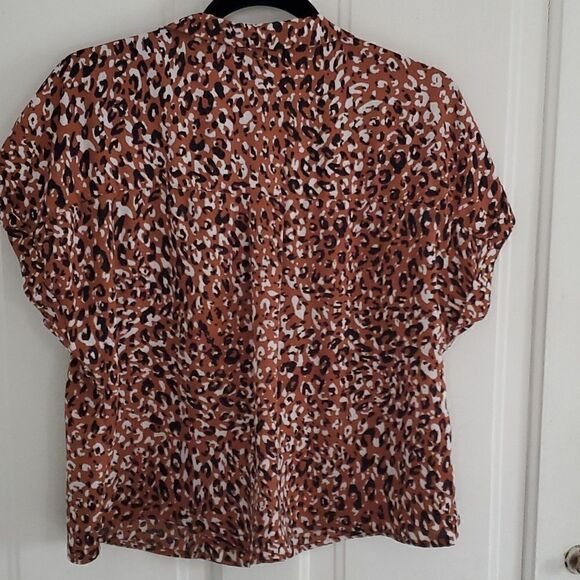 Animal Print Button Down Top - Picture 5 of 6